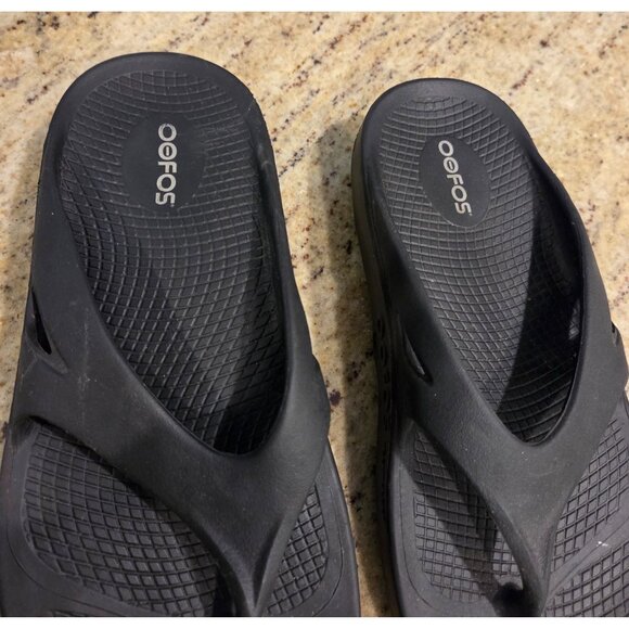 Oofos Free Feet Recovery Flip Flop Sandals Slip On Black Mens Sz 9 Women’s 10 - Picture 4 of 11